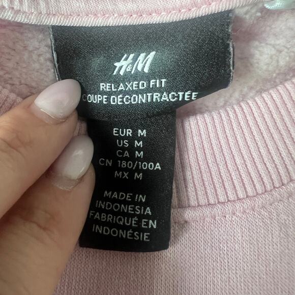 ✨H&M x The Simpsons Krusty Pink Sweatshirt Medium Graphic Pullover Crewneck - Picture 3 of 11